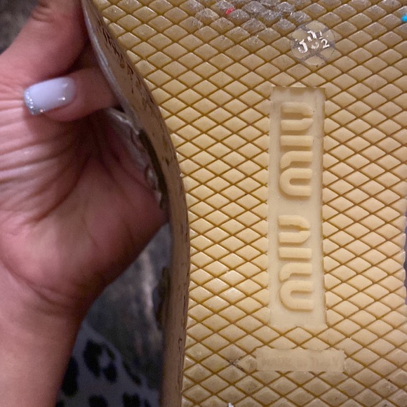 Silver miu miu cork wedge sandals size 39.5 gently worn. - Picture 4 of 4